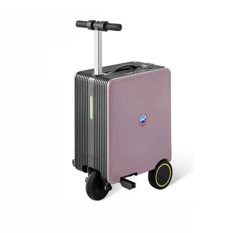 2-in-1 Smart Rideable Electric Suitcase 20" Carry On Luggage With Wheels Motorized Scooter Suitcase TSA Lock w/Removable Battery