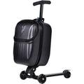 Lightweight 20-inch Scooter Suitcase with Front Opening for Carry-On, Suitable for All Ages in Black