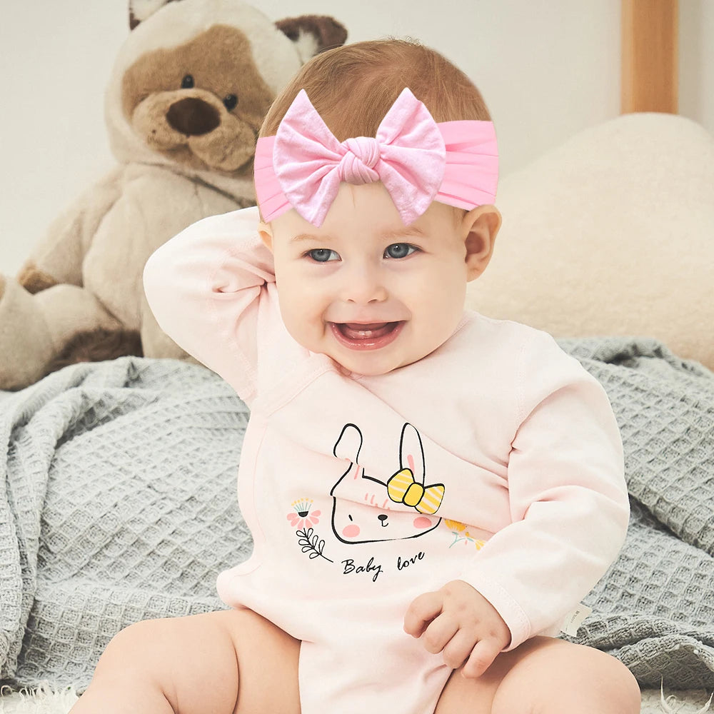 5Pcs/Set Baby Headband Cute Bowknot Newborn Girls Hair Band Soft Elastic Kids Hair Accessories