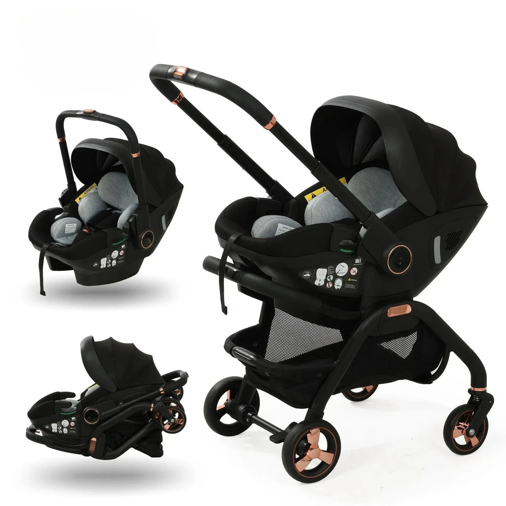 Multi Functional Newborn Baby Sleeping Basket, Baby Safety Seat, Baby Stroller, Multi-purpose Portable Four-wheel Stroller