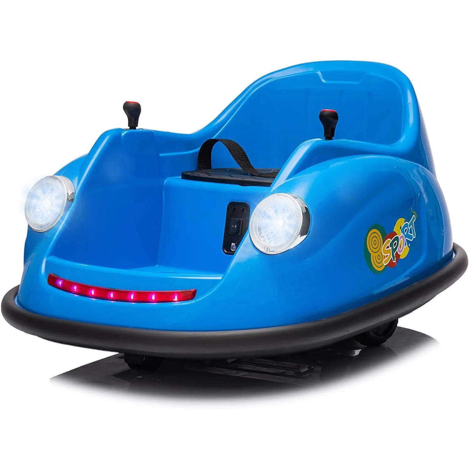 12V Electric Bumper Car Ride-on Toy with Parent Remote,360°Spinning,2 Speeds,Bluetooth Music & LED Lights for Kids & Toddlers