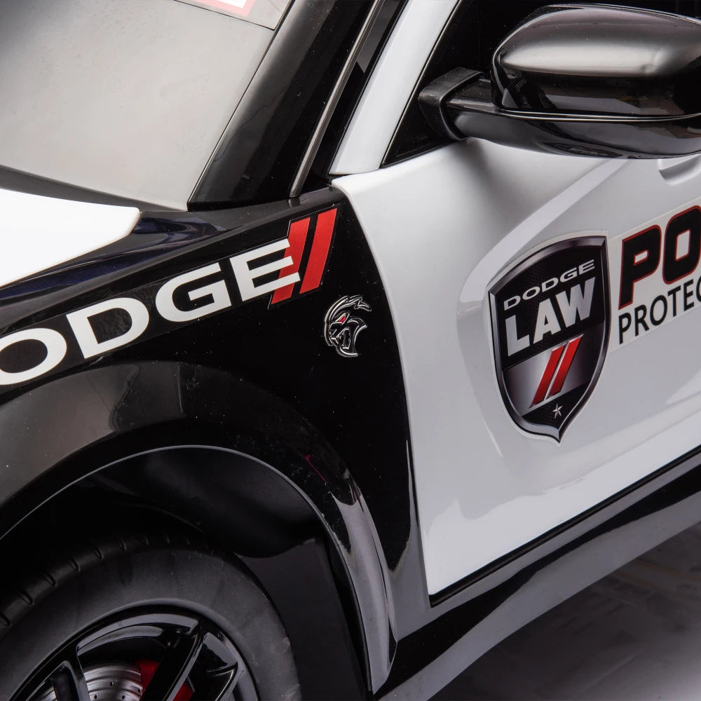 Licensed Dodge Charger,12v Kids ride on police car W/Parents Remote Control,anti-collision bar,Front& top alarm light design