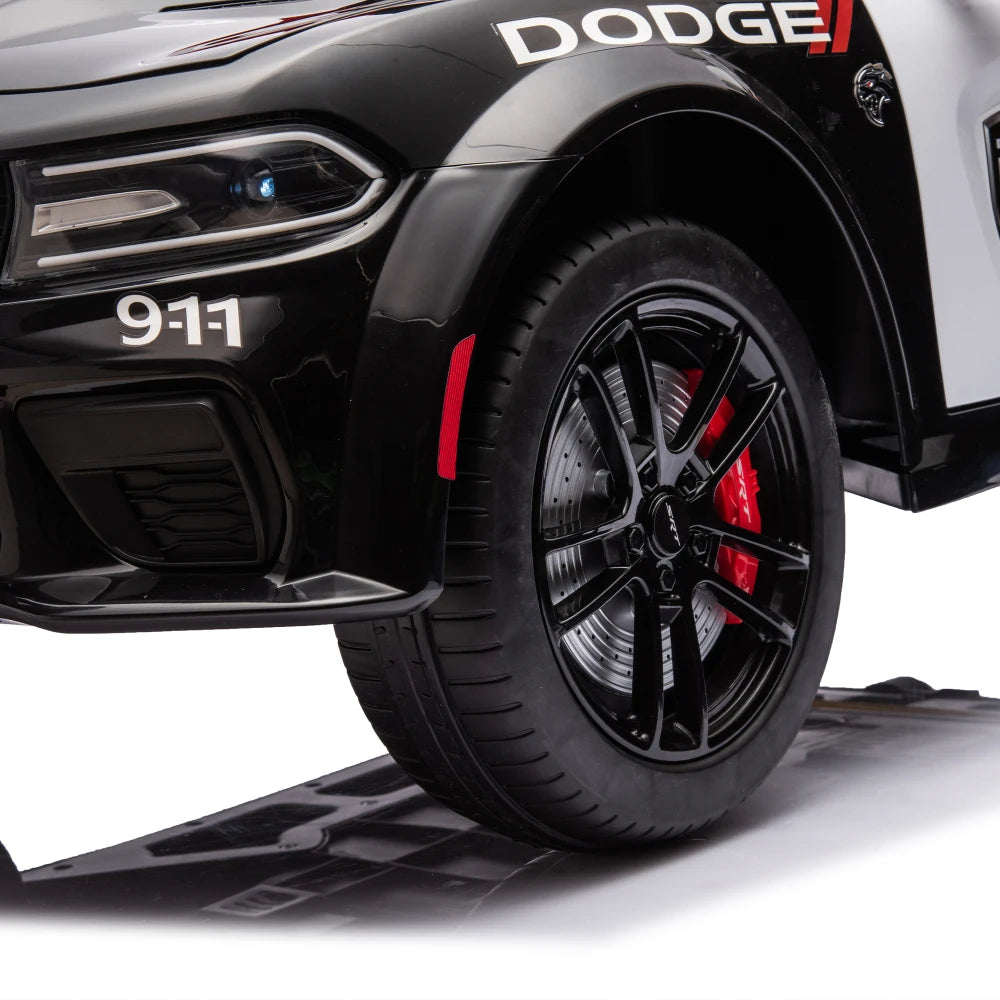 Licensed Dodge Charger,12v Kids ride on police car W/Parents Remote Control,anti-collision bar,Front& top alarm light design