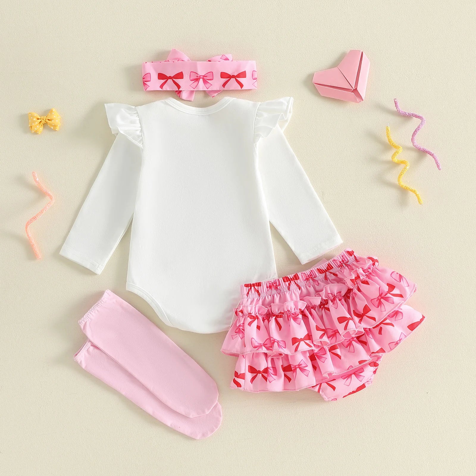 Toddler Girl Floral Print Dress with Matching Bow Headband and Ruffled Bloomers 3 Piece Summer Outfit Set for 6-12 Months
