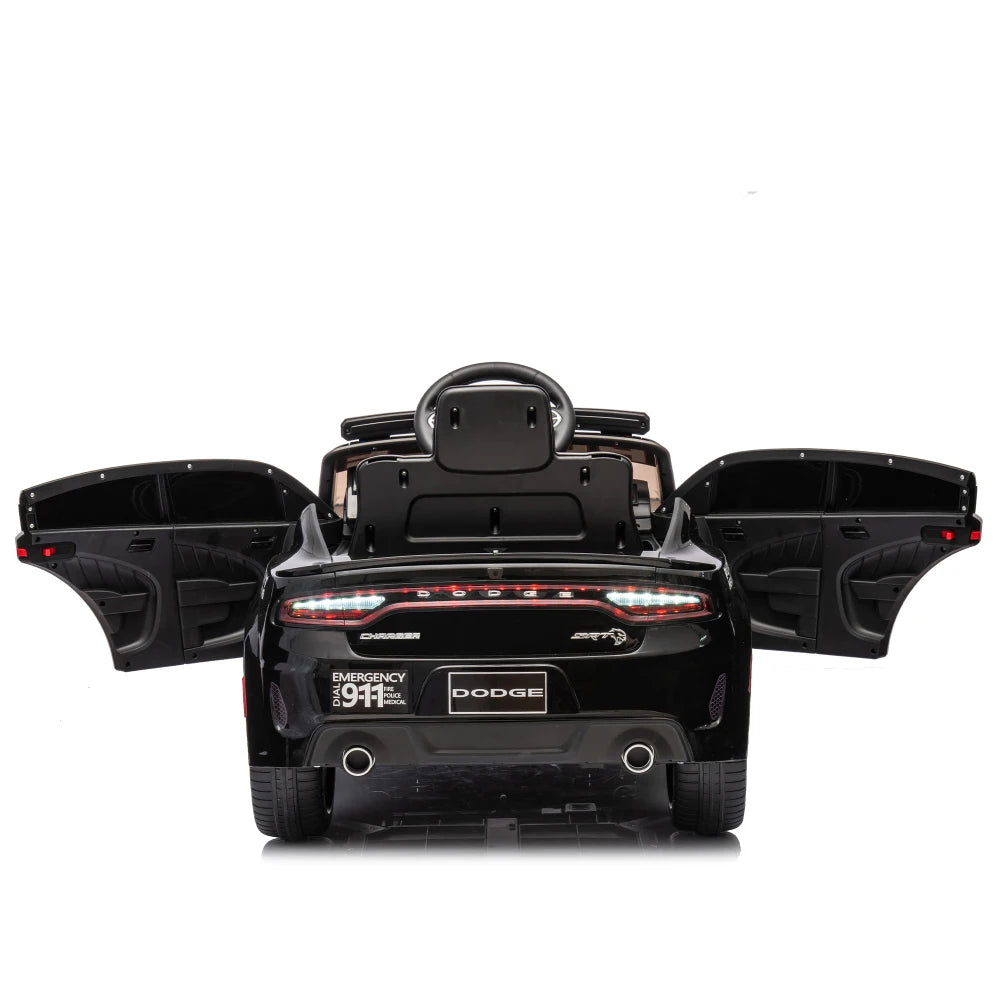 Licensed Dodge Charger,12v Kids ride on police car W/Parents Remote Control,anti-collision bar,Front& top alarm light design