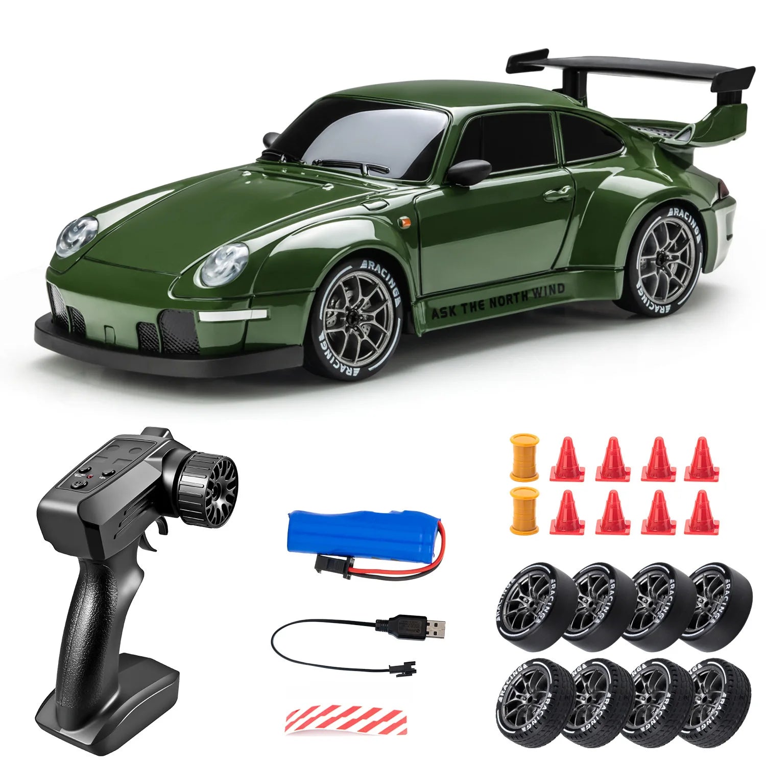 1: 24 Speed Four-wheel Drive RC Drift Remote Control Car 2.4G Remote Control Racing Car Children Electric Toy Christmas Gift