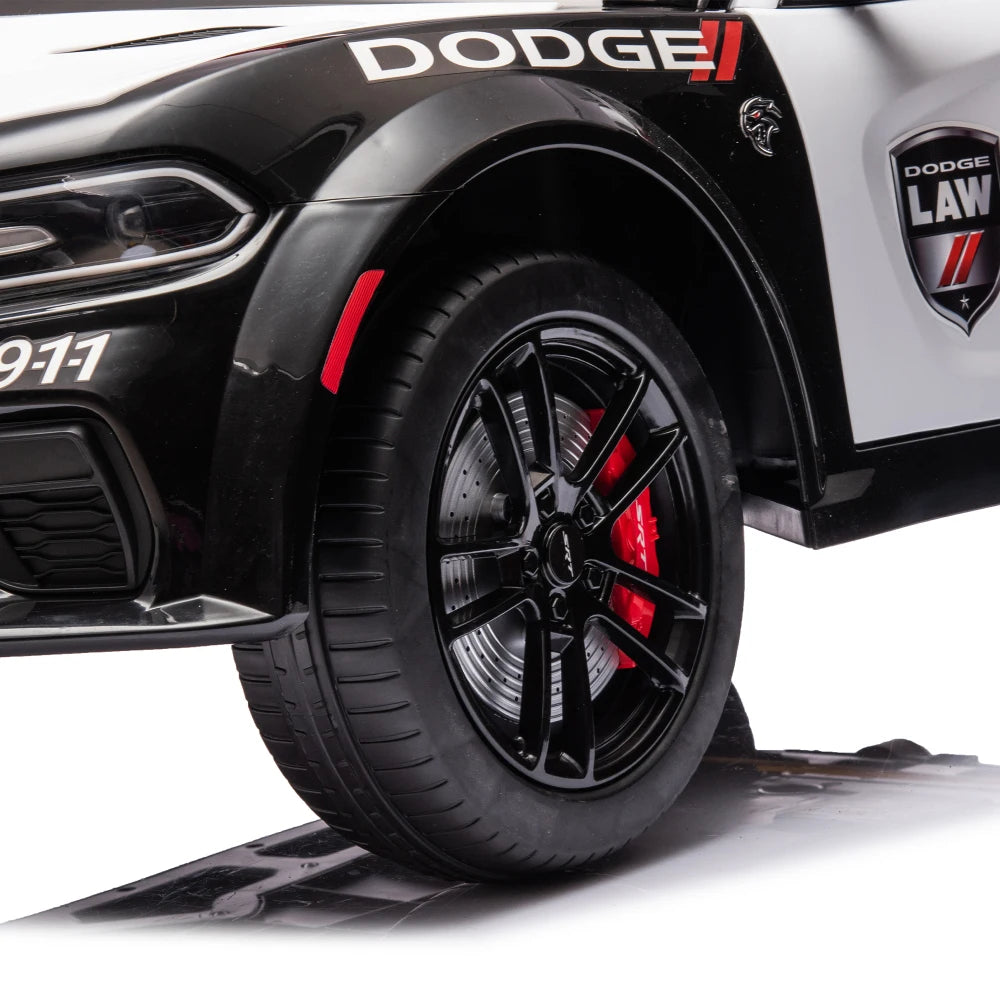 Licensed Dodge Charger,12v Kids ride on police car W/Parents Remote Control,anti-collision bar,Front& top alarm light design