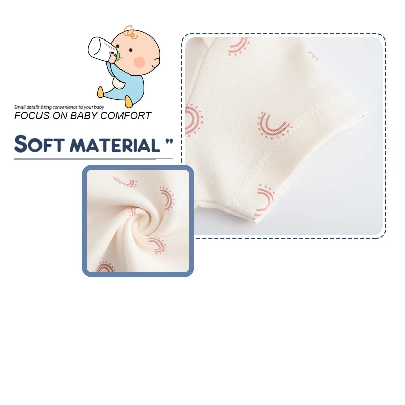 Kiddiezoom 5-piece fashionable cartoon boy and girl jumpsuit 100% pure cotton comfortable newborn jumpsuit summer