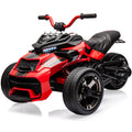 12V Kids Ride-on ATV Motorcycle, 3-Wheeler Electric Toy Car with LED Lights, Music, Horn, USB & Treaded Tires Battery-Powered