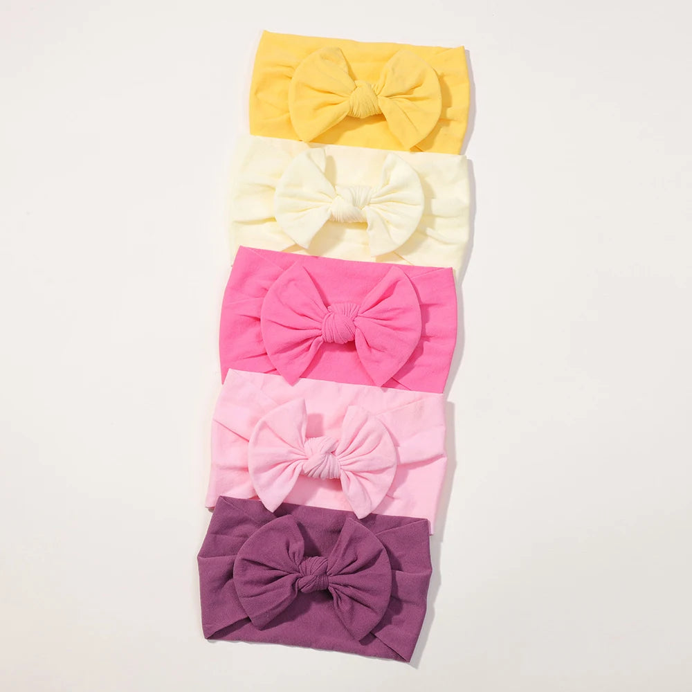 5Pcs/Set Baby Headband Cute Bowknot Newborn Girls Hair Band Soft Elastic Kids Hair Accessories