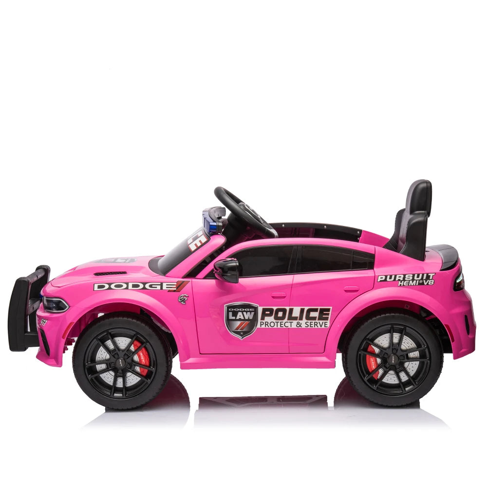 Licensed Dodge Charger,12v Kids ride on police car W/Parents Remote Control,anti-collision bar,Front& top alarm light design