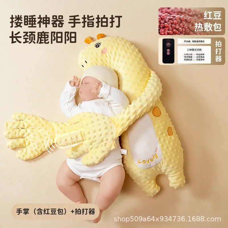 Unicorn Plush Baby Soothing Palm Pillow Mimic Mom Hug Anti Startle Sleep Soother For Newborn Infant Patting Belly Arms Support