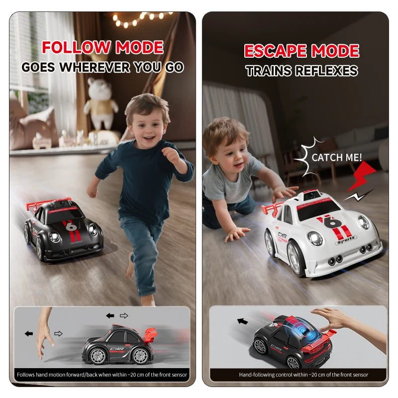 2026 New C6 RC Drift Car with Dual Mode Lights Sound Camera Screen Control Car Smart Induction Following Children's Toys Gift