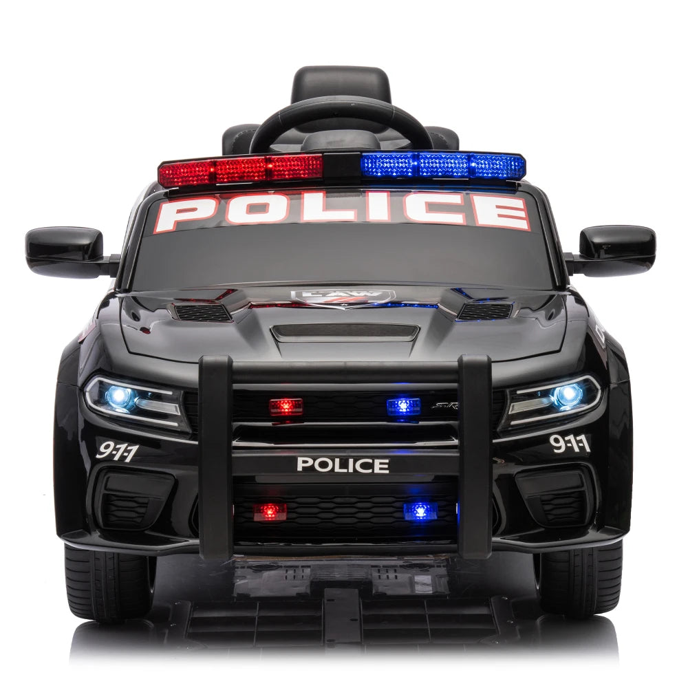 Licensed Dodge Charger,12v Kids ride on police car W/Parents Remote Control,anti-collision bar,Front& top alarm light design