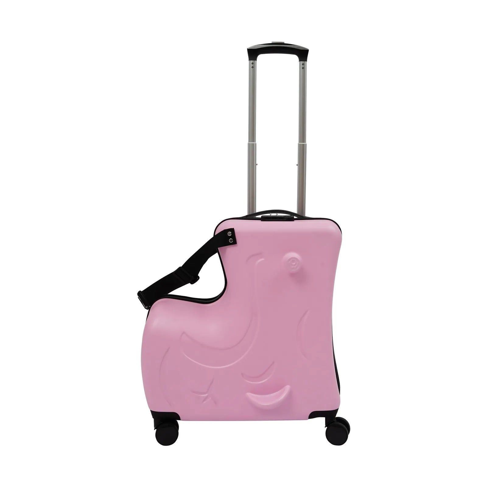 2-in-1 Kids Ride-On Suitcase, 20L Carry-On Luggage with Seat & Wheels for Ages 3-6