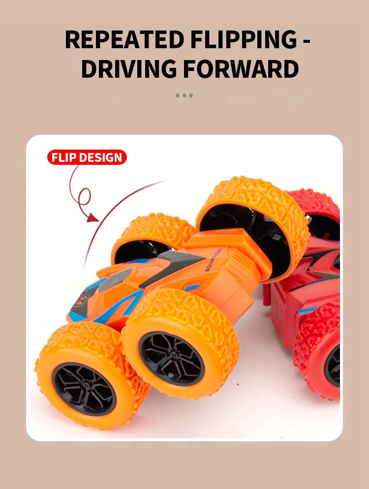 4pcs/2pcs/1pc double-sided inertia stunt rolling toy car - high playability, double-sided playability