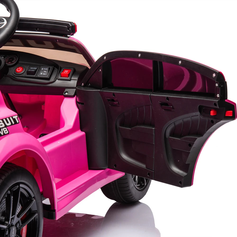Licensed Dodge Charger,12v Kids ride on police car W/Parents Remote Control,anti-collision bar,Front& top alarm light design