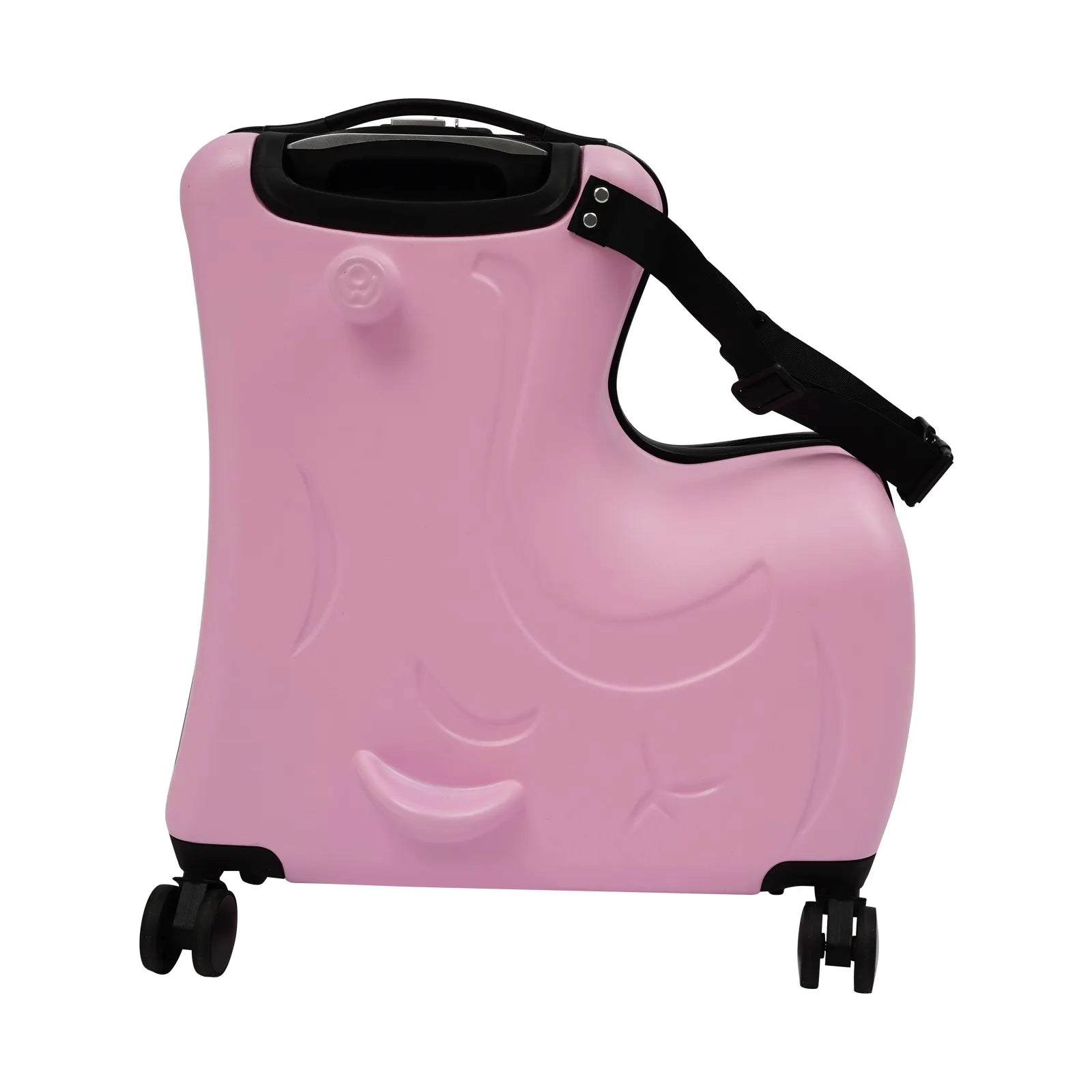 2-in-1 Kids Ride-On Suitcase, 20L Carry-On Luggage with Seat & Wheels for Ages 3-6