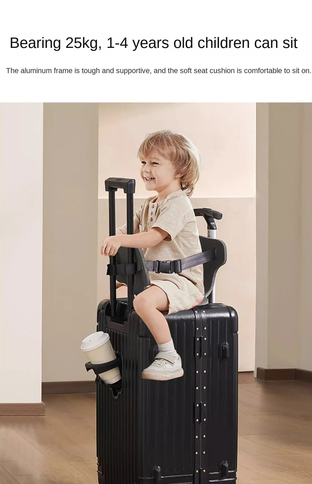 Baby Mother Travel Suitcase Children Can Sit and Ride Luggage with Cup Holder USB Trolley Case Lazy Walking Boarding Suitcases
