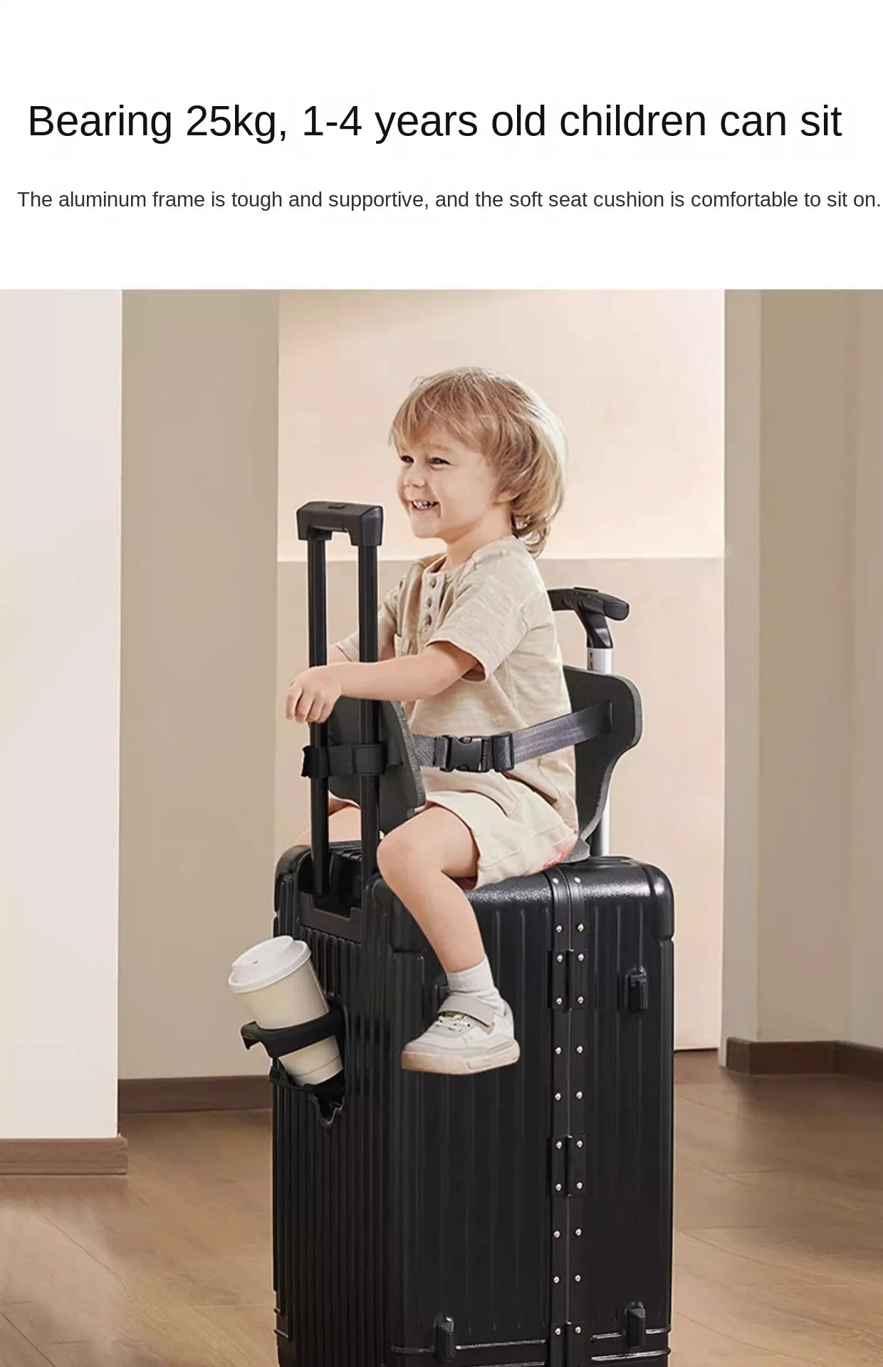 Baby Mother Travel Suitcase Children Can Sit and Ride Luggage with Cup Holder USB Trolley Case Lazy Walking Boarding Suitcases