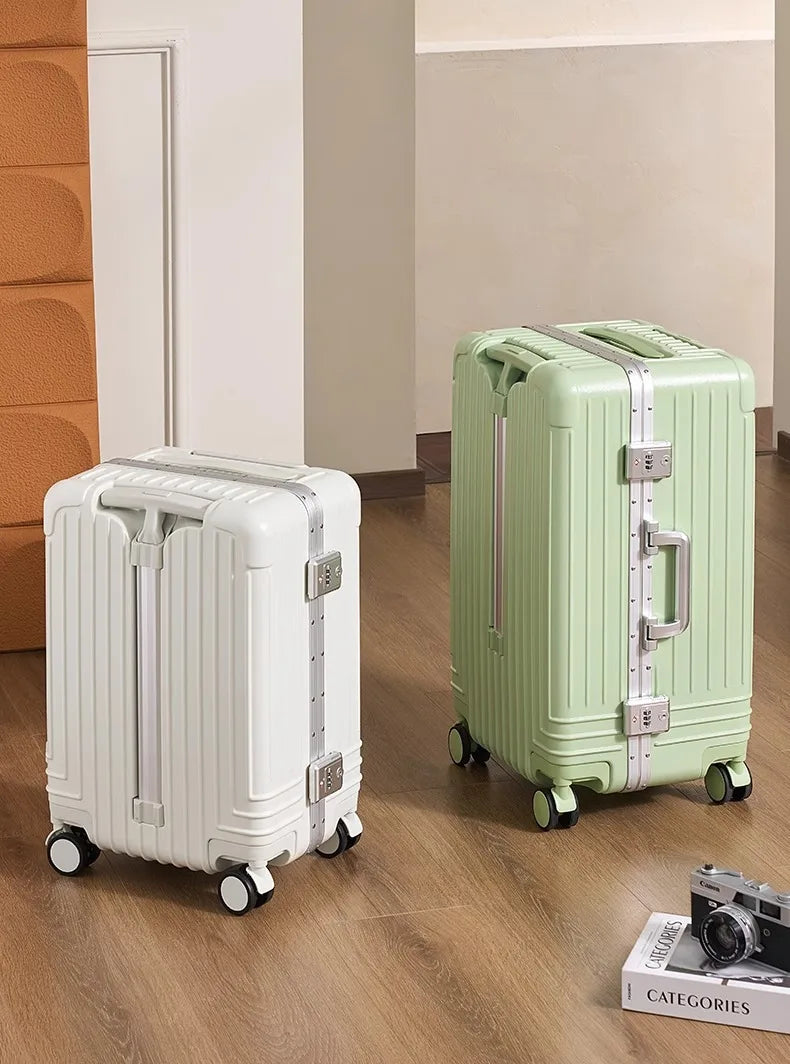 Baby Mother Travel Suitcase Children Can Sit and Ride Luggage with Cup Holder USB Trolley Case Lazy Walking Boarding Suitcases