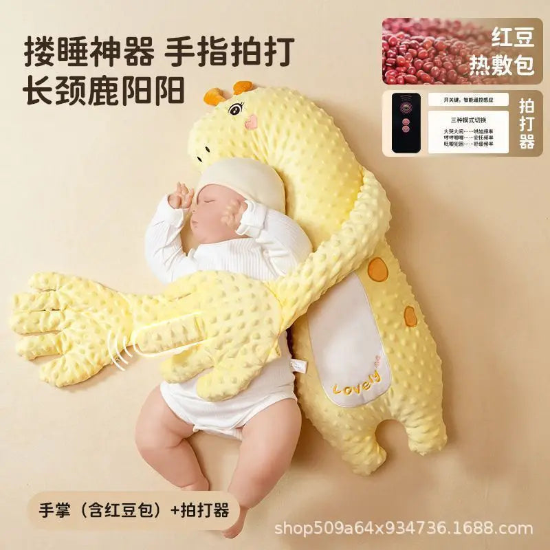 Unicorn Plush Baby Soothing Palm Pillow Mimic Mom Hug Anti Startle Sleep Soother For Newborn Infant Patting Belly Arms Support