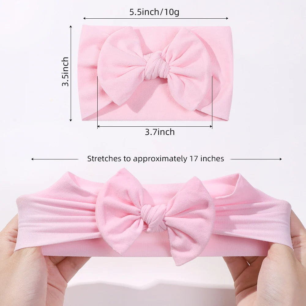5Pcs/Set Baby Headband Cute Bowknot Newborn Girls Hair Band Soft Elastic Kids Hair Accessories