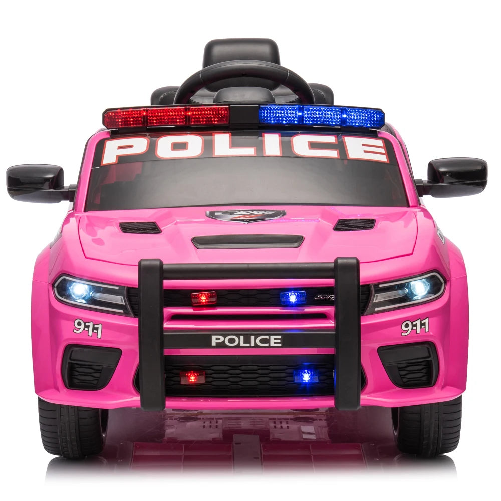 Licensed Dodge Charger,12v Kids ride on police car W/Parents Remote Control,anti-collision bar,Front& top alarm light design
