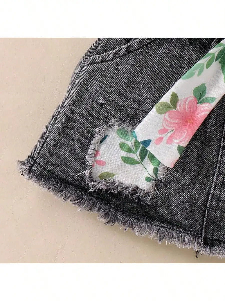 Baby Girl Clothes Newborn Romper Ruffle Sleeve Short Jeans Skirt With Headband Infant Outfits Set 0-18 Months