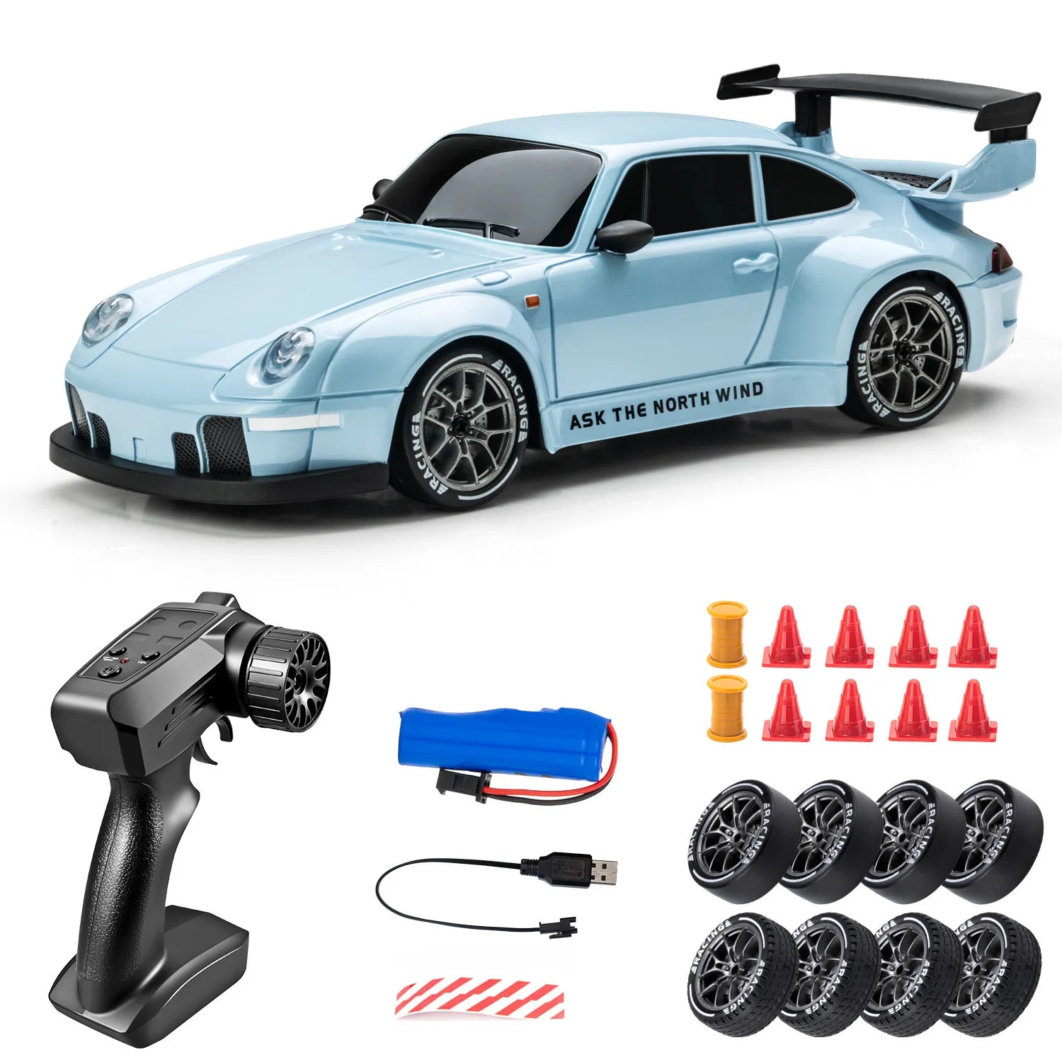 1: 24 Speed Four-wheel Drive RC Drift Remote Control Car 2.4G Remote Control Racing Car Children Electric Toy Christmas Gift