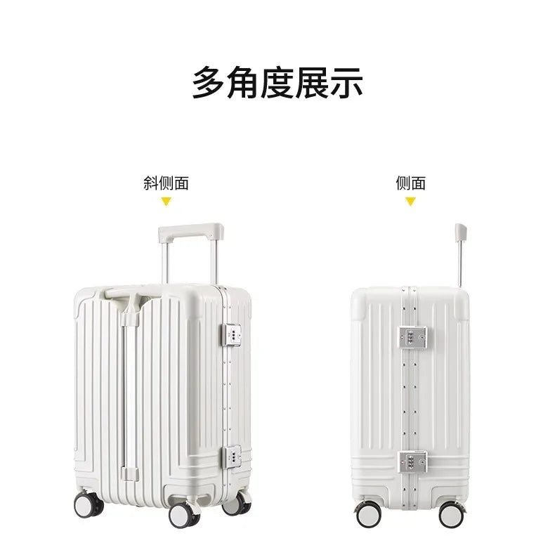 Baby Mother Travel Suitcase Children Can Sit and Ride Luggage with Cup Holder USB Trolley Case Lazy Walking Boarding Suitcases