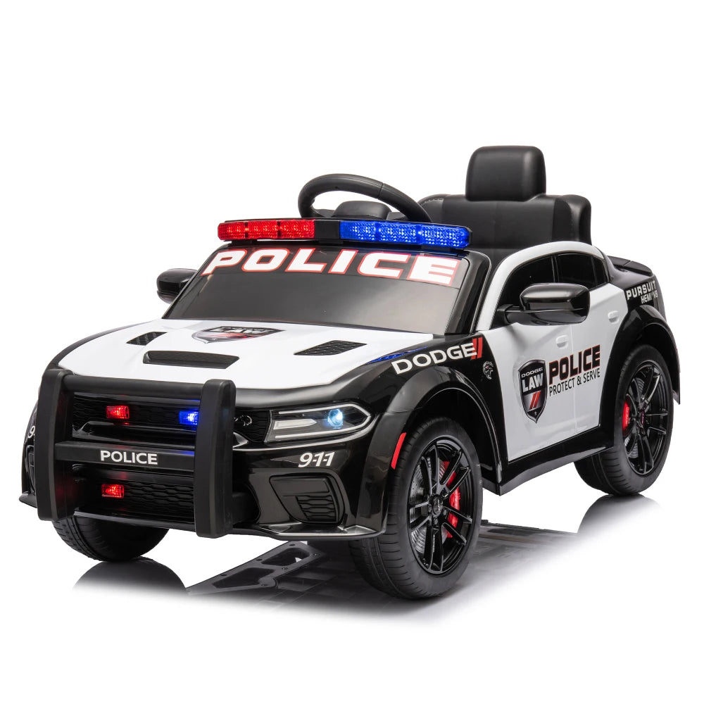 Licensed Dodge Charger,12v Kids ride on police car W/Parents Remote Control,anti-collision bar,Front& top alarm light design