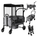 TouHeart 2 Seat Wagon Stroller For 2 Kids, Foldable All-Terrain Wagon for Toddler with Canopy 220 lbs Capacity