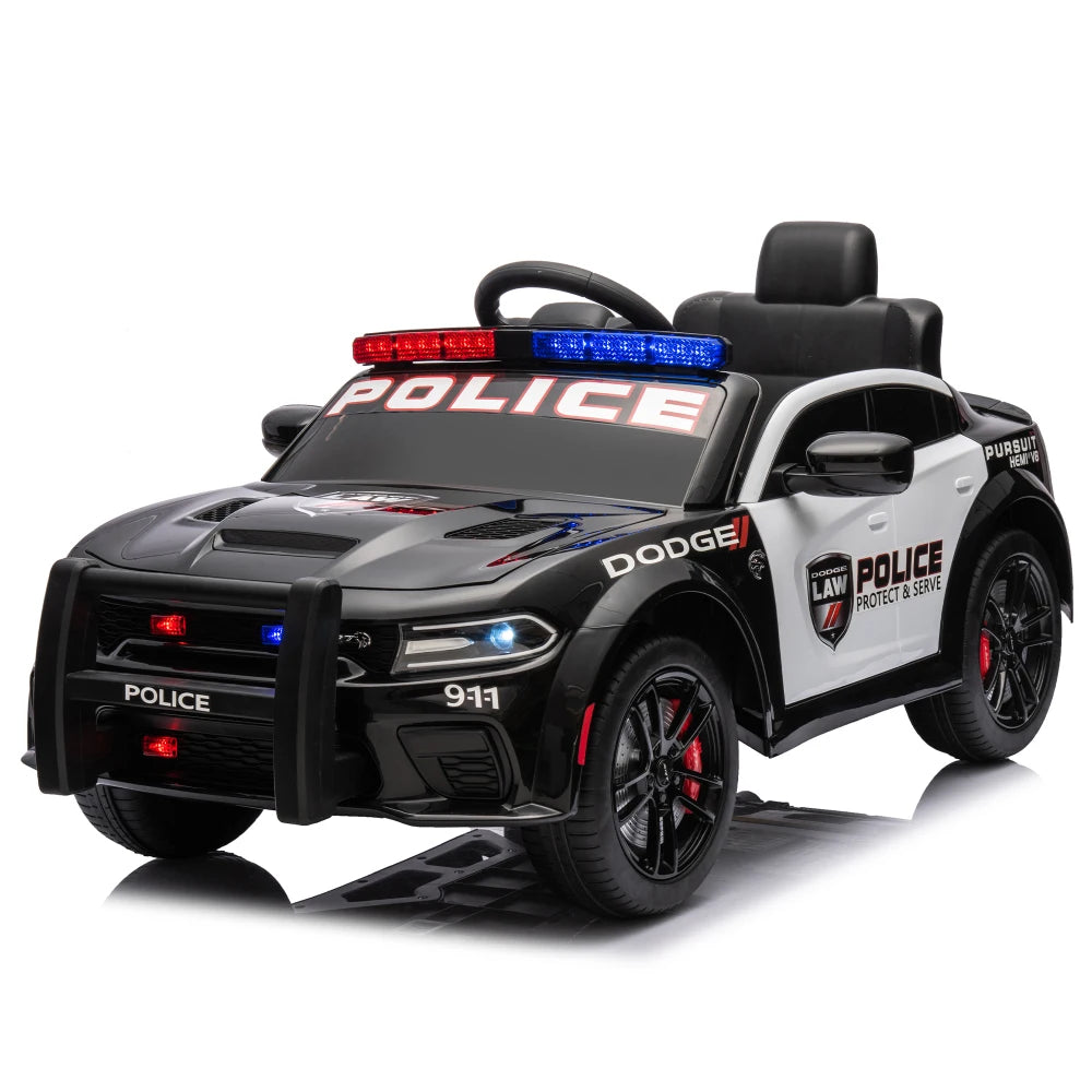 Licensed Dodge Charger,12v Kids ride on police car W/Parents Remote Control,anti-collision bar,Front& top alarm light design