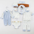 New Born Baby 8PCS Newborn Baby Boy Girl Tops+Hat+Pants +Bib+Sock Shose+Romper Outfits Set Cute Shirt Girl