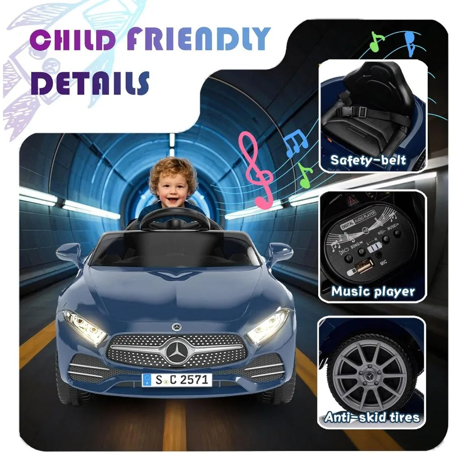 Licensed CLS 350 12V Ride On Car Truck for Ride on Toys for Toddlers w/Parent Control Spring Suspension Power Wheels for Girls