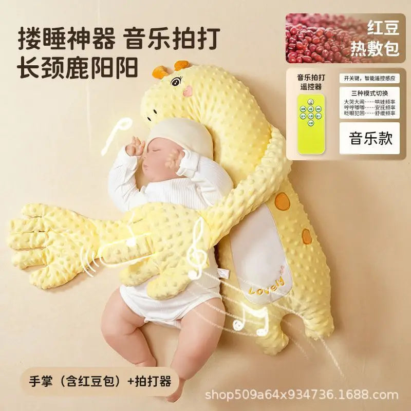 Unicorn Plush Baby Soothing Palm Pillow Mimic Mom Hug Anti Startle Sleep Soother For Newborn Infant Patting Belly Arms Support