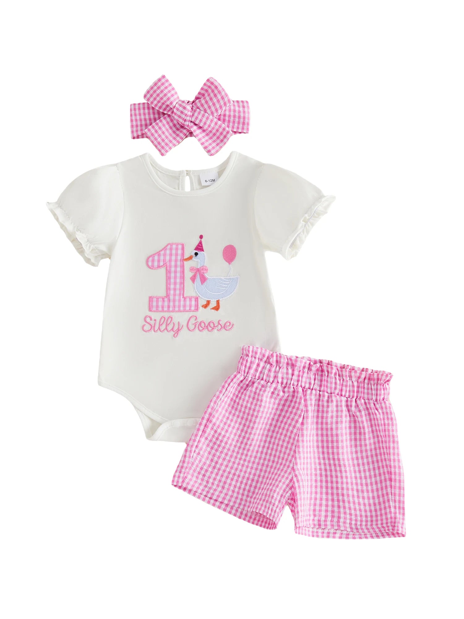 Toddler Girls Summer Outfits Short Sleeve Floral Print Romper Skirt Bow Headband Set Baby Clothes for Birthday Party