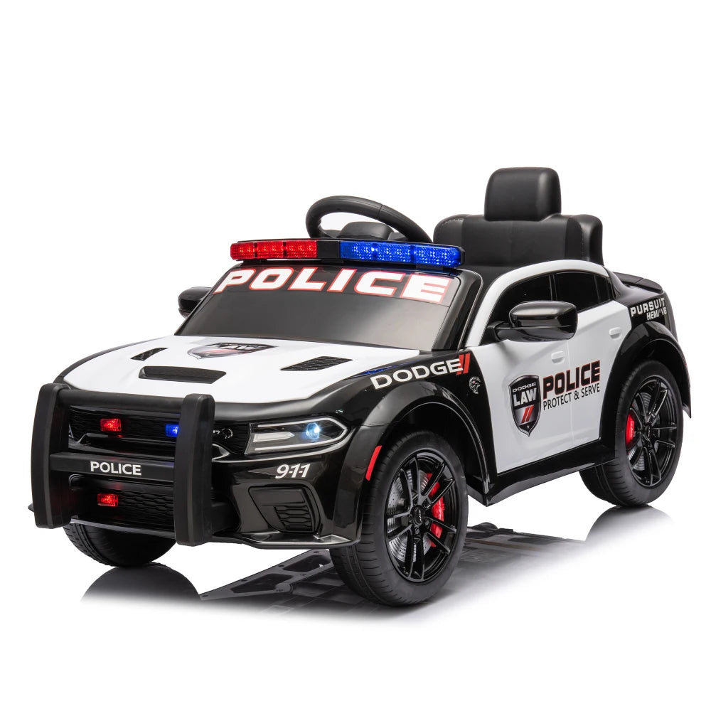 Licensed Dodge Charger,12v Kids ride on police car W/Parents Remote Control,anti-collision bar,Front& top alarm light design