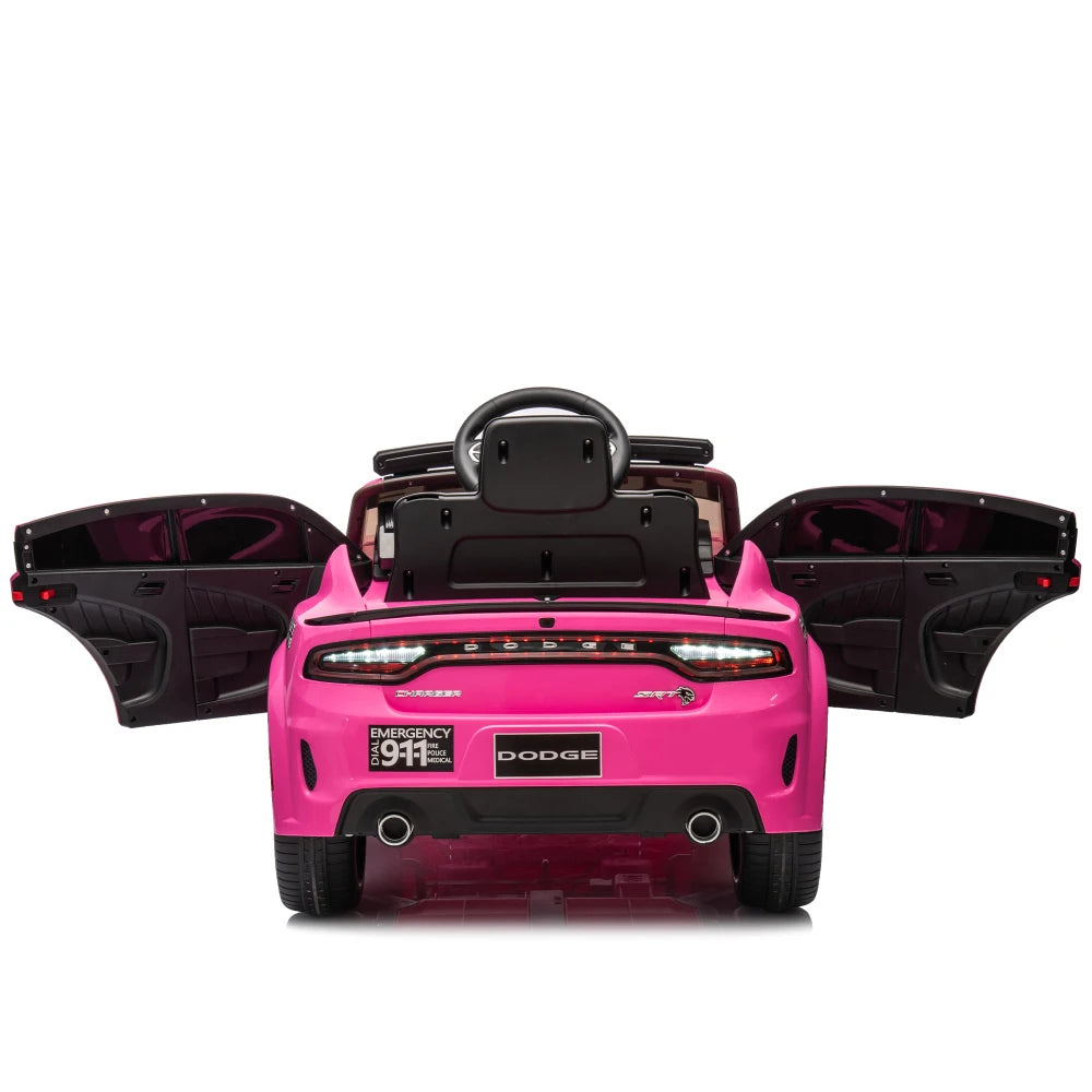 Licensed Dodge Charger,12v Kids ride on police car W/Parents Remote Control,anti-collision bar,Front& top alarm light design