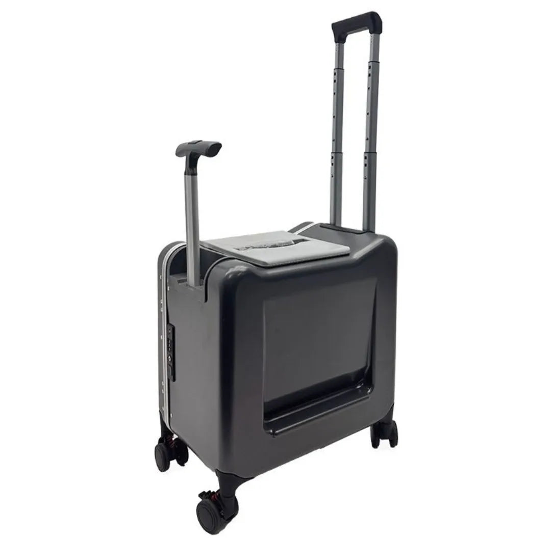 20-inch Carry-On Suitcase with Child Seat PC Rolling Luggage Multifunctional Parenting Essential Travel Suitcase Trolley Case