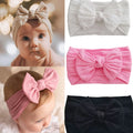 1/3Pcs Solid Color Baby Headband Bow Children Hair Band Elastic Nylon Newborn Soft Turban Headwrap Kid Hair Accessories