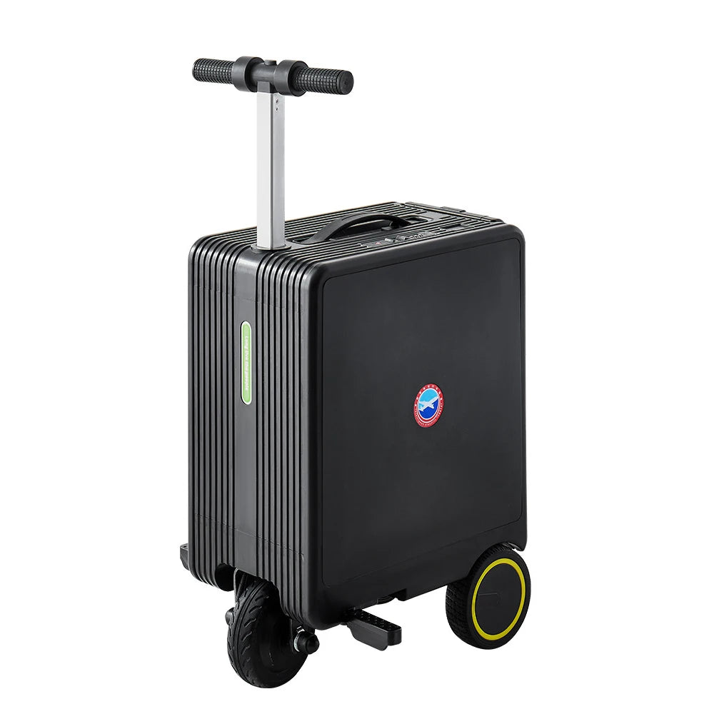 2-in-1 Smart Rideable Electric Suitcase 20" Carry On Luggage With Wheels Motorized Scooter Suitcase TSA Lock w/Removable Battery