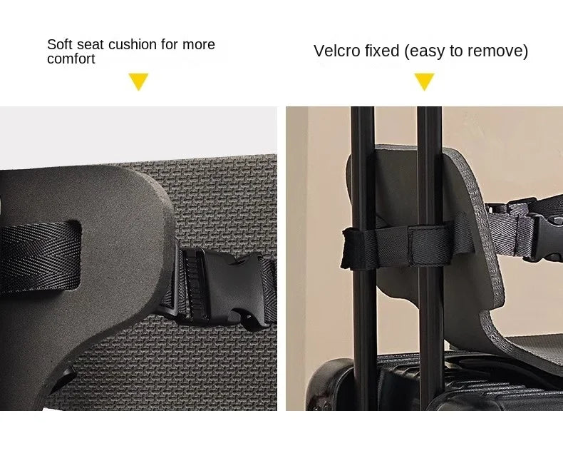 Baby Mother Travel Suitcase Children Can Sit and Ride Luggage with Cup Holder USB Trolley Case Lazy Walking Boarding Suitcases