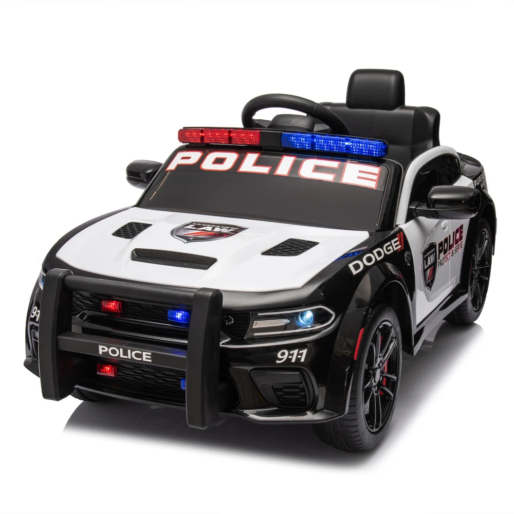 Licensed Dodge Charger,12v Kids ride on police car W/Parents Remote Control,anti-collision bar,Front& top alarm light design
