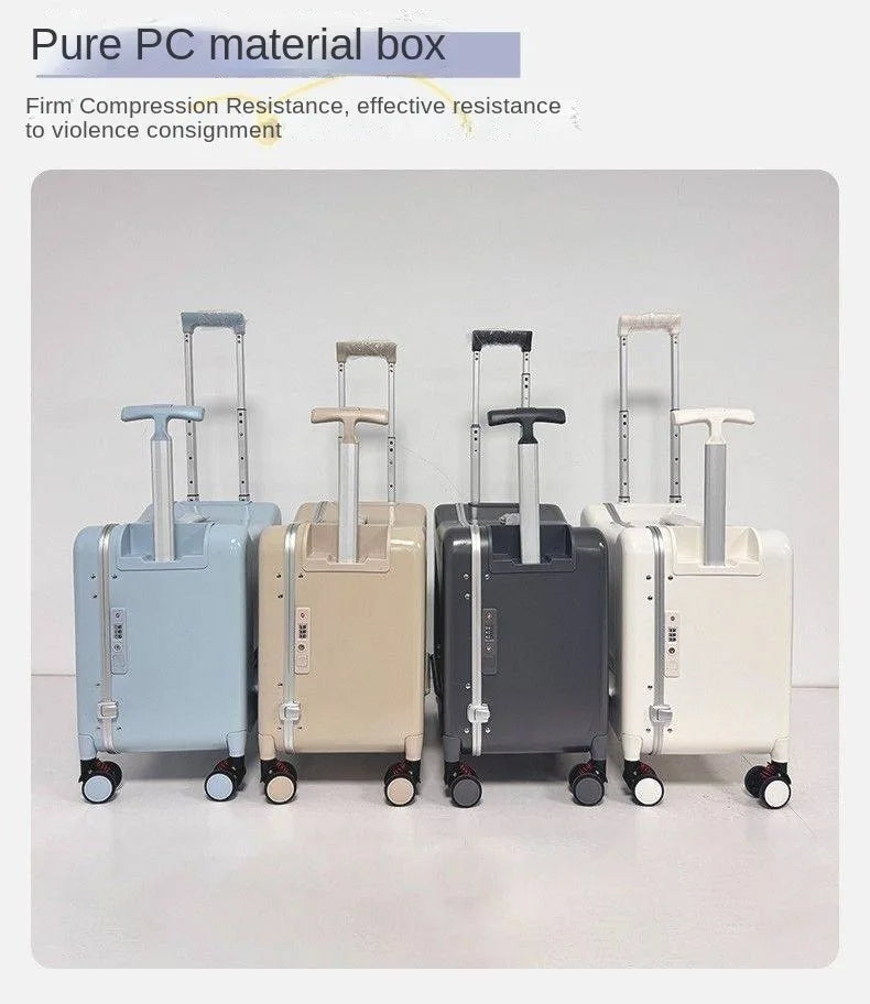 20-inch Carry-On Suitcase with Child Seat PC Rolling Luggage Multifunctional Parenting Essential Travel Suitcase Trolley Case