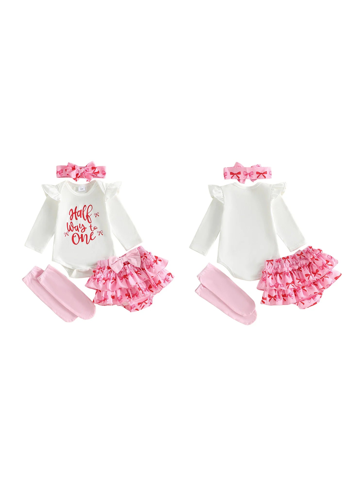 Toddler Girl Floral Print Dress with Matching Bow Headband and Ruffled Bloomers 3 Piece Summer Outfit Set for 6-12 Months