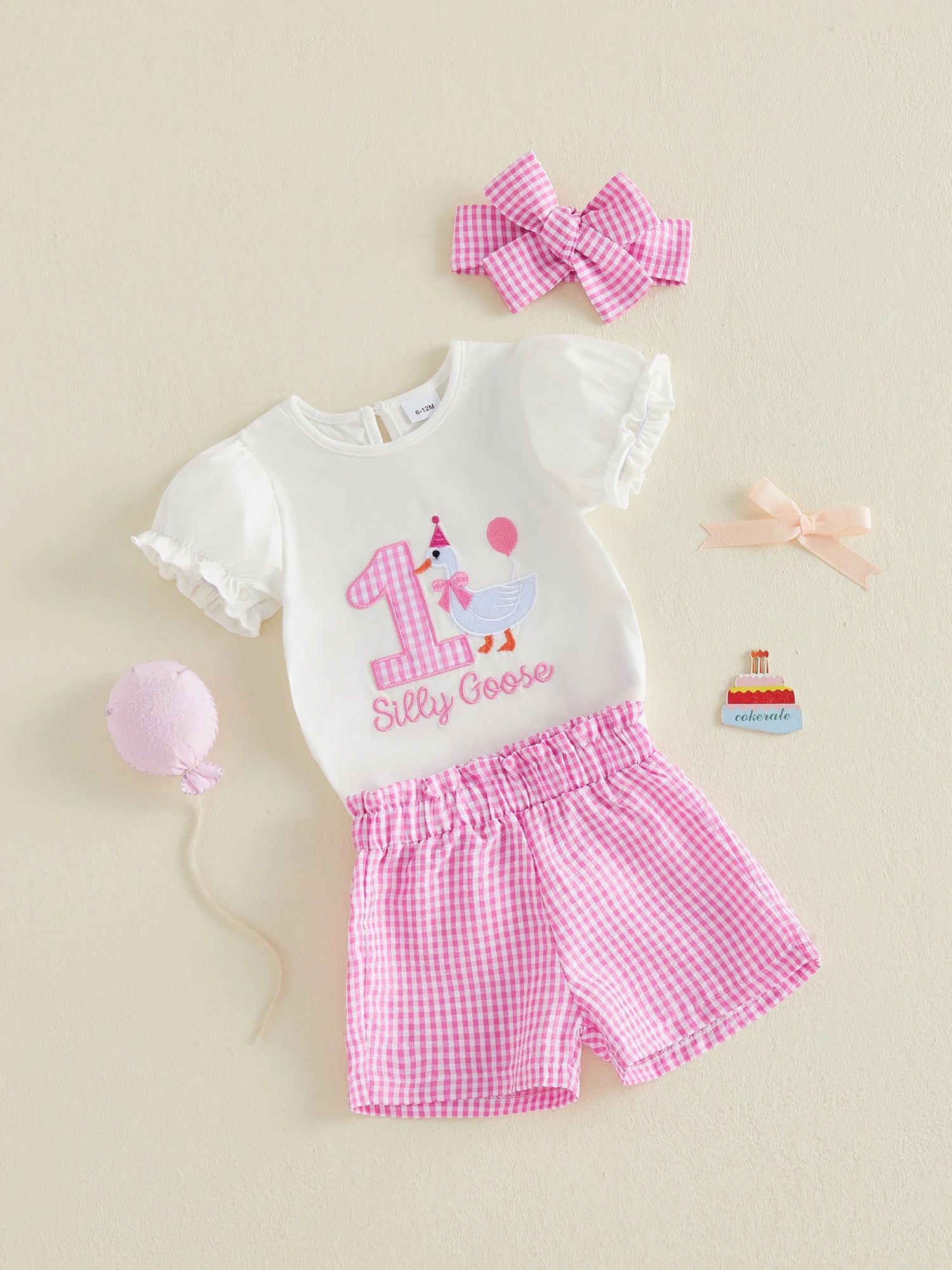 Toddler Girls Summer Outfits Short Sleeve Floral Print Romper Skirt Bow Headband Set Baby Clothes for Birthday Party