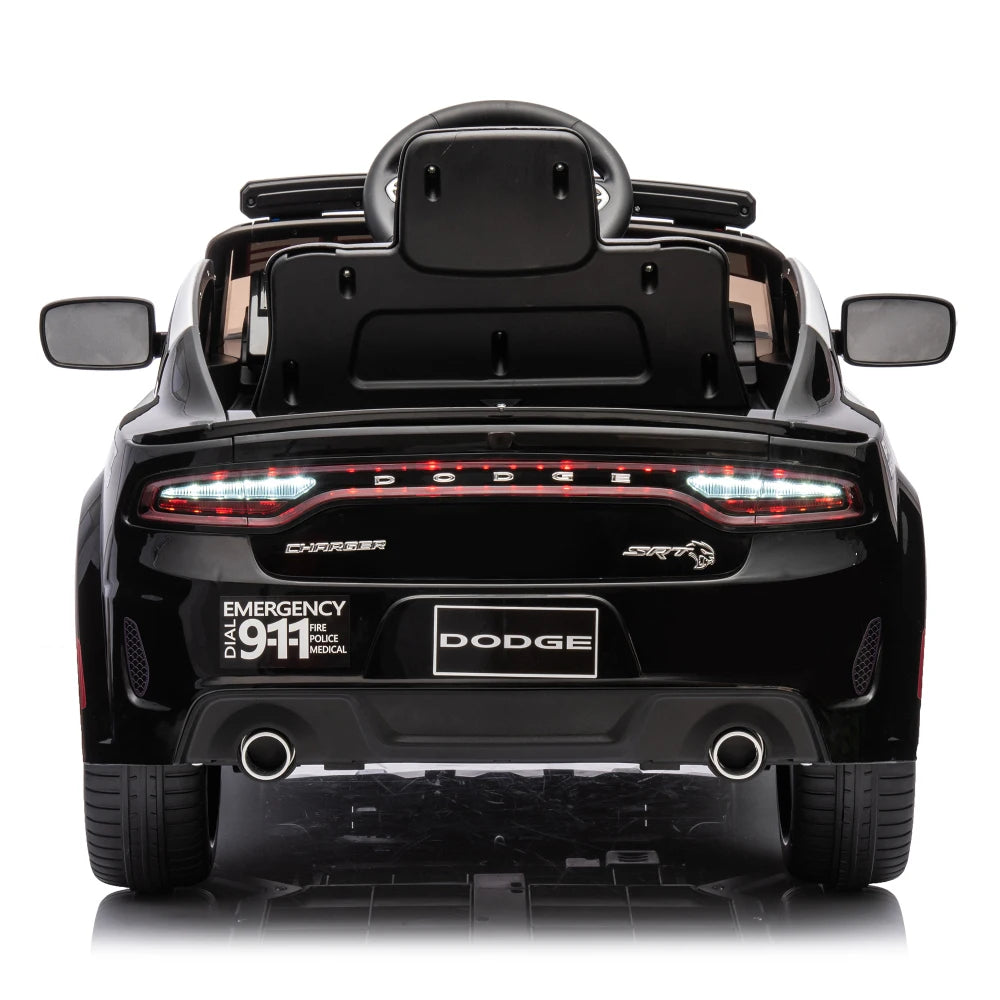 Licensed Dodge Charger,12v Kids ride on police car W/Parents Remote Control,anti-collision bar,Front& top alarm light design