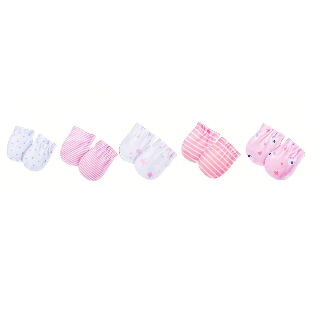 baby girl clothes pink cotton 20 pieces set 5 onesie 5 pants 5 gloves 5 hats newborn romper sets infant outfits soft homewear best gift for new mom